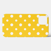 iPad Mini Retina Case White Jumbo Polkas auf Gelb (Rückseite (Horizontal))
