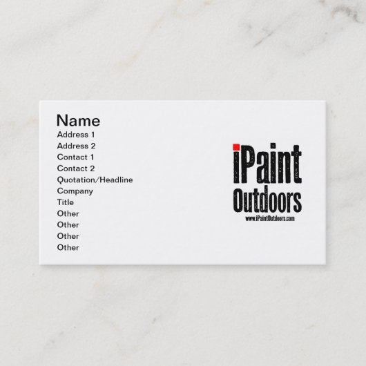 iPaintOutdoors Karte (Vorderseite)