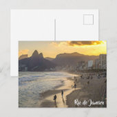 Ipanema Beach, Rio de Janeiro, Brasilien Postkarte (Vorne/Hinten)