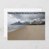 Ipanema Beach, Rio de Janeiro, Brasilien. Postkarte (Vorne/Hinten)
