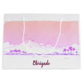 Ipanema Beach Sunset Obrigado Tropical Gift Große Geschenktüte (Vorderseite)