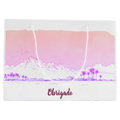 Ipanema Beach Sunset Obrigado Tropical Gift Große Geschenktüte (Rückseite)