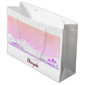Ipanema Beach Sunset Obrigado Tropical Gift Große Geschenktüte (Vorderseite Schrägansicht)