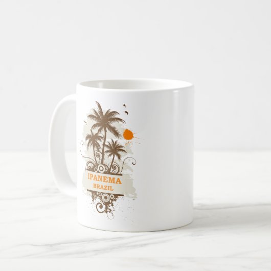 Ipanema Brasilien Kaffeetasse (Vorderseite Links)