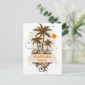 Ipanema Brasilien Postkarte (Stehend Vorderseite)