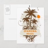 Ipanema Brasilien Postkarte (Vorne/Hinten)