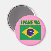 IPANEMA Brazil Beach Tshirts, Geschenke Magnet (Vorderseite/Rückseite)