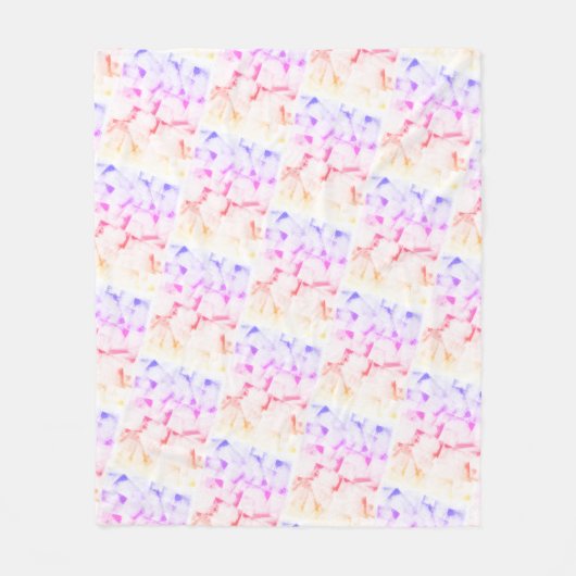 Ipanema Briefmarke Art Heart Sticker Fleecedecke (Vorderseite)