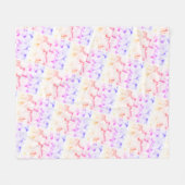 Ipanema Briefmarke Art Heart Sticker Fleecedecke (Vorderseite (Horizontal))