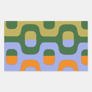 Ipanema farbene Promenade Rechteckiger Aufkleber