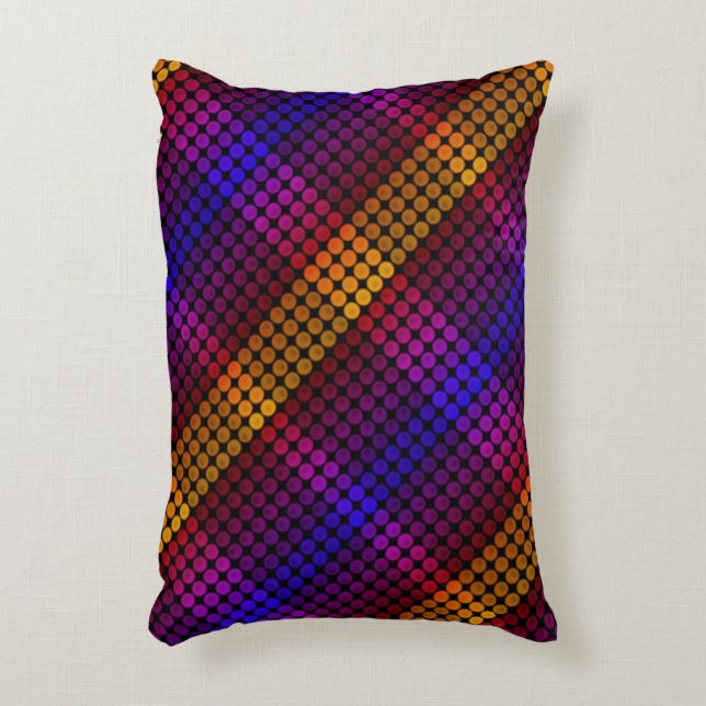 Ipanema färbt Kreise auf schwarz, bildet Quadrate Dekokissen (Vorderseite(Vertikal))