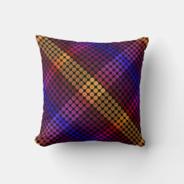 Ipanema färbt Kreise auf schwarz, bildet Quadrate Kissen