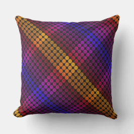 Ipanema färbt Kreise auf schwarz, bildet Quadrate Kissen