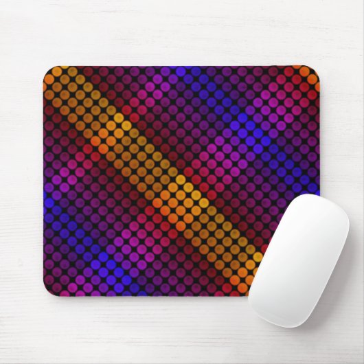Ipanema färbt Kreise auf schwarz, bildet Quadrate Mousepad (Mit Mouse)