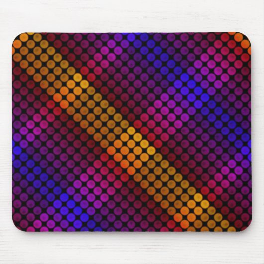 Ipanema färbt Kreise auf schwarz, bildet Quadrate Mousepad (Vorne)