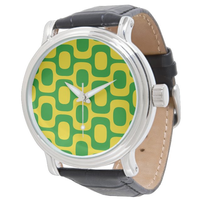 Ipanema-Gehmuster, Strandmuster, Brasilien Armbanduhr (Schrägansicht)