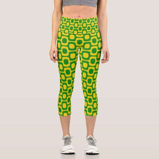 Ipanema-Gehmuster, Strandmuster, Brasilien Capri Leggings (Vorderseite)