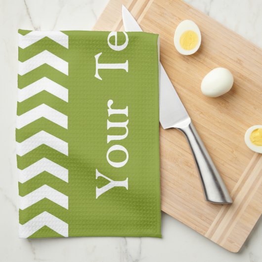 Ipanema Green Wave Zickzack anpassbar Geschirrtuch (Viertel Falte)