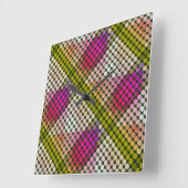 Ipanema in wiederholten Tasten, bizarre Formen Quadratische Wanduhr (Winkel)