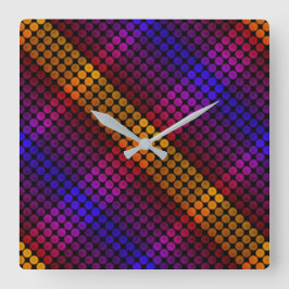 Ipanema kreist über schwarze, quer ausgerichtete Q Quadratische Wanduhr