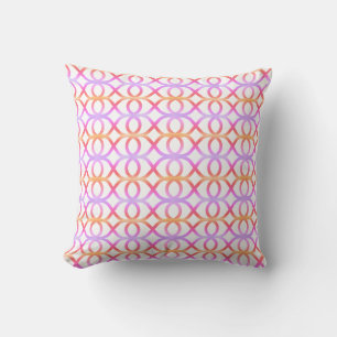 Ipanema Pink abstraktes geometrisches Muster Kissen