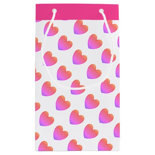 Ipanema Pink Hearts Kleine Geschenktüte (Rückseite)