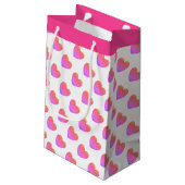 Ipanema Pink Hearts Kleine Geschenktüte (Rückseite Schrägansicht)