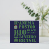 ipanema posto 9, Beachkultur Postkarte (Stehend Vorderseite)