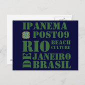 ipanema posto 9, Beachkultur Postkarte (Vorne/Hinten)