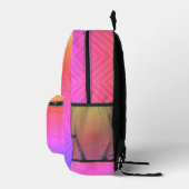 Ipanema Rainbow Hypnotic Diamond Modern Pop Art Bedruckter Rucksack (Rechts)