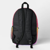 Ipanema Rainbow Hypnotic Diamond Modern Pop Art Bedruckter Rucksack (Rückseite)