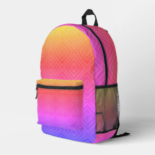 Ipanema Rainbow Hypnotic Diamond Modern Pop Art Bedruckter Rucksack
