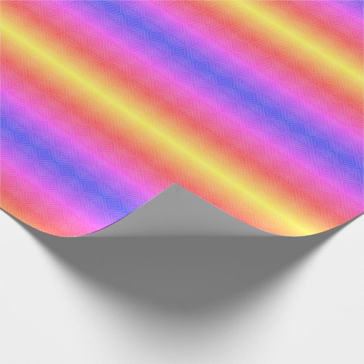 Ipanema Rainbow Hypnotic Diamond Modern Pop Art Geschenkpapier (Ecke)