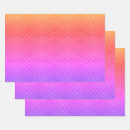 Ipanema Rainbow Hypnotic Diamond Modern Pop Art Geschenkpapier Set