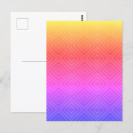 Ipanema Rainbow Hypnotic Diamond Modern Pop Art Postkarte