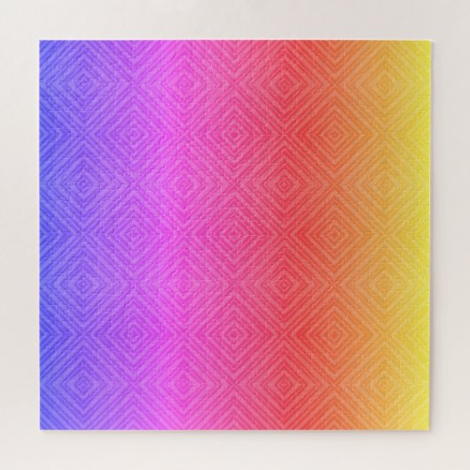 Ipanema Rainbow Hypnotic Diamond Modern Pop Art Puzzle (Horizontal)