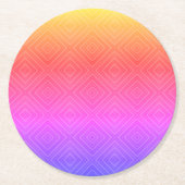 Ipanema Rainbow Hypnotic Diamond Modern Pop Art Runder Pappuntersetzer (Vorderseite)