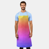Ipanema Rainbow Hypnotic Diamond Modern Pop Art Schürze (Getragen)