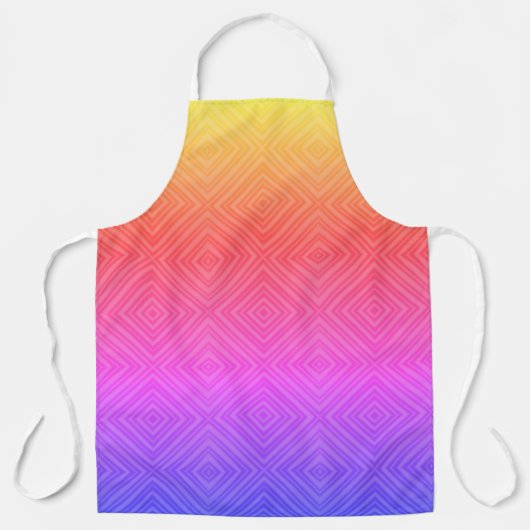 Ipanema Rainbow Hypnotic Diamond Modern Pop Art Schürze (Vorderseite)