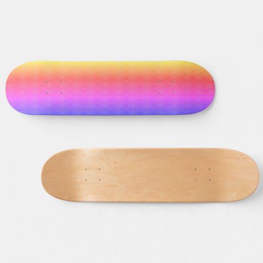 Ipanema Rainbow Hypnotic Diamond Modern Pop Art Skateboard (Horizontal)