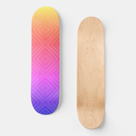 Ipanema Rainbow Hypnotic Diamond Modern Pop Art Skateboard (Vorderseite)