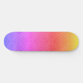Ipanema Rainbow Hypnotic Diamond Modern Pop Art Skateboard (Horizontal)