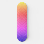 Ipanema Rainbow Hypnotic Diamond Modern Pop Art Skateboard (Vorderseite)