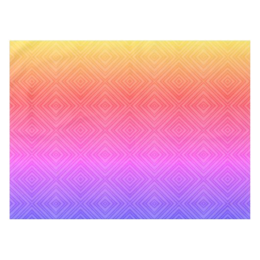 Ipanema Rainbow Hypnotic Diamond Modern Pop Art Tischdecke (Vorderseite (Horizontal))