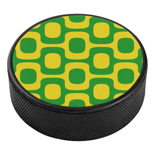 Ipanema Sidewalk Pattern, Beach Pattern, Brazil Eishockey Puck (3/4)
