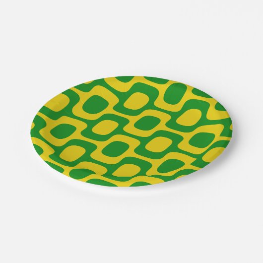 Ipanema Sidewalk Pattern, Beach Pattern, Brazil Pappteller (Schrägansicht)