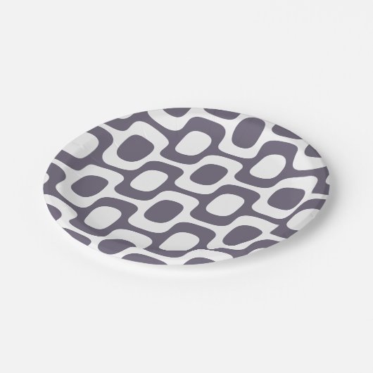 Ipanema Sidewalk Pattern, Beach Pattern, Brazil Pappteller (Schrägansicht)