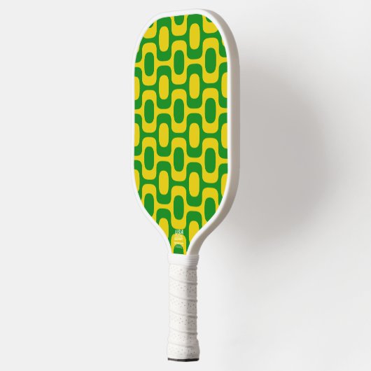 Ipanema Sidewalk Pattern, Beach Pattern, Brazil Pickleball Schläger (Links)
