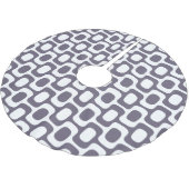 Ipanema Sidewalk Pattern, Beach Pattern, Brazil Polyester Weihnachtsbaumdecke (Schrägansicht)