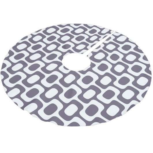 Ipanema Sidewalk Pattern, Beach Pattern, Brazil Polyester Weihnachtsbaumdecke (Schrägansicht)